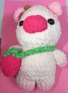 ✨🍓 Cute Handmade Crochet Strawberry Cow Plushie ✨