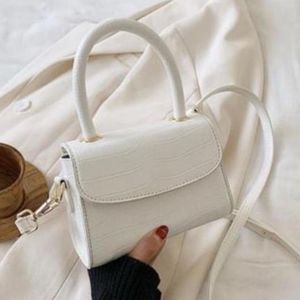 Chic White Top Handle Bag