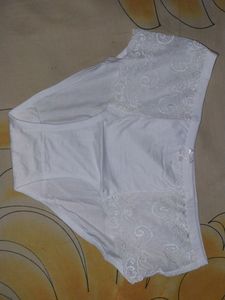 White Lace Trim Panties