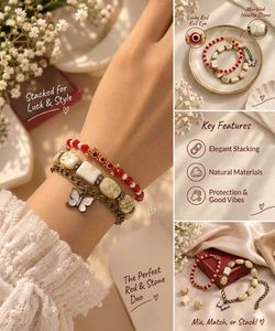 Boho Stackable Bracelets set