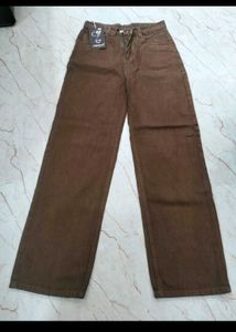 Brown Wide Leg Jeans