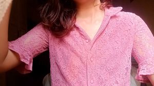 Pink Lace Open Front Shirt