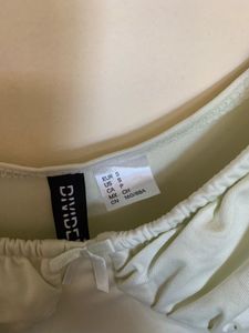 Cute mint Green Ruched Bust Crop Top