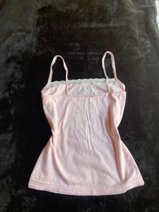 Light Pink Lace Trim Cami Top