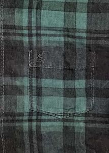 EQ:IQ Sport Green &amp; Black Plaid Corduroy Shirt