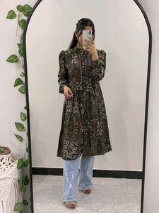 🖤 Printed Kurti with Light Blue Pant