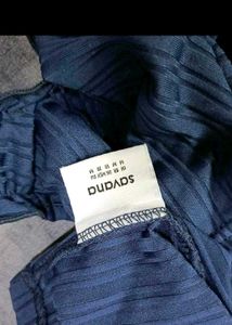 Chic Navy Ruched Crop Top
