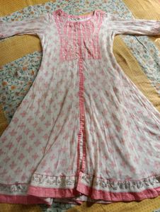 Elegant Peach Floral Kurta