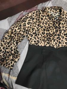Leopard Print Shirt Dress