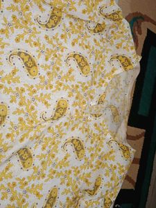 Yellow Paisley Print Kurta