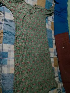 Beautiful Floral Print Anarkali Gown