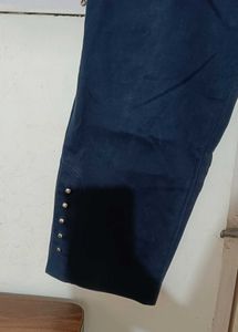 Stylish Blue Pants with Silver Studs