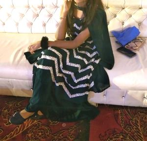 Dark Green Color Sharara Sets