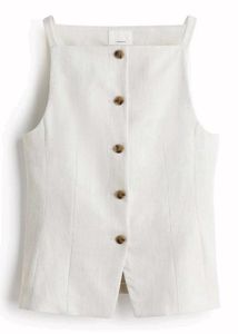 H&amp;M Chic Linen Button-Up Tank Top