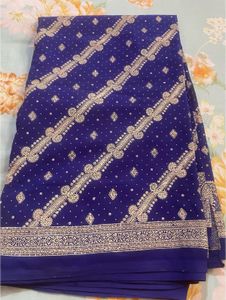 Beautiful Royal Blue Embroidered Saree