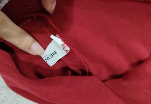 Red Lace Trim Baby Tee