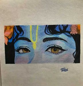Lord Krishna Eyes Drawing
