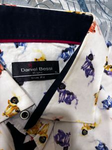 Daniel Bessi Milano Slim Fit Printer Casual Shirt