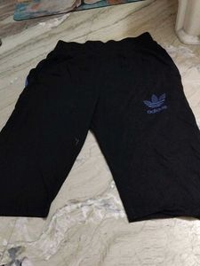 Adidas Black 3-Stripes Knee-Length Shorts