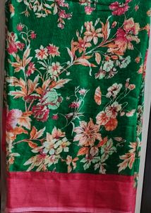 New Floral Print Handloom Saree