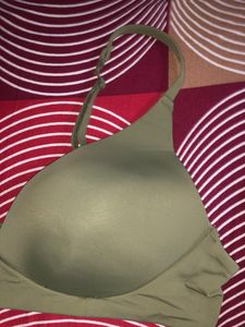 Soft Padded Green Bra