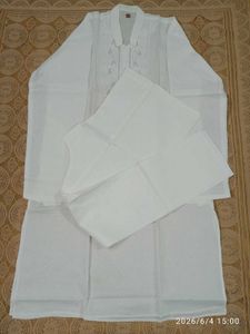 Elegant White Kurta Set with Pants