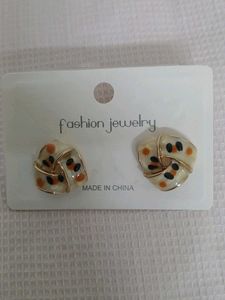 Unique Polka Dot Swirl Earrings