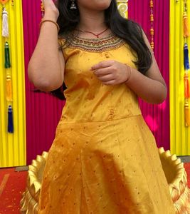 Vibrant Yellow Ethnic Gown