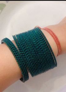 New Elegant Teal Bangles Stack