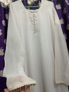 Elegant White Pakistani Dress
