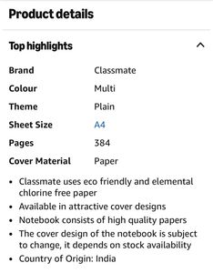 Classmate Notebook - Pack of 3