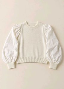 PUFF SLEEVE KNIT SWEATER