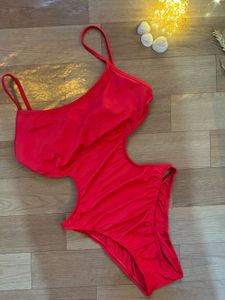 Chic Red One-Piece Swimsuit