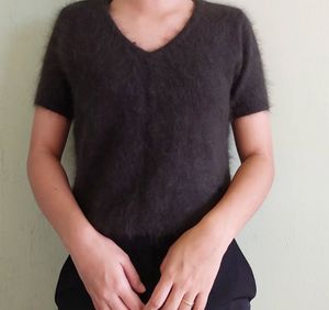 Vintage Fuzzy Knit Top