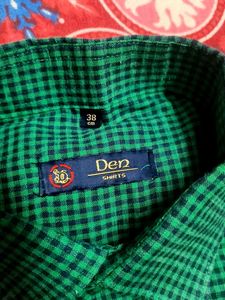 Green Checked Formal Shirt- SOFT COTTON