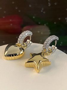 Charming Gold Star &amp; Heart Earrings