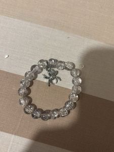 Clear Beaded Bracelet with Spiderman Charm