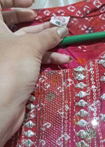 Elegant Pink Bandhani Kurta
