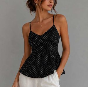Polka Dot Peplum Top