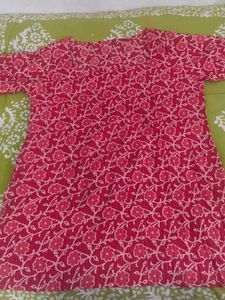 Pink Floral Printed Kurta