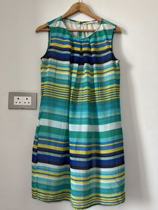 Striped blue casual dress