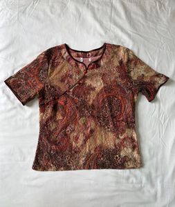 Vintage Paisley Print T-Shirt