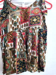 Vibrant Patchwork Ethnic Gown