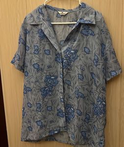 Blue Floral Top