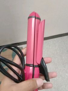Pink Hair Curling Iron and straightener