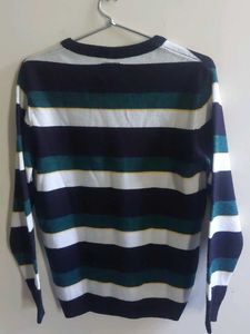 Striped Knit Sweater - Casual Style