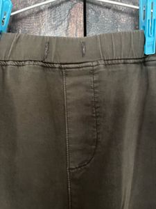 Olive Green Pull-On Pants