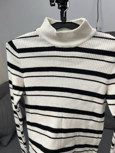 Striped Turtleneck Sweater