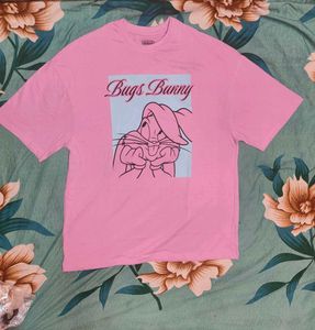 Shein Drop Shoulder Bugs Bunny Chest PrintCrew Tsh