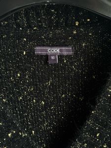 NEW! Black &amp; Gold Cardigan - L / XL